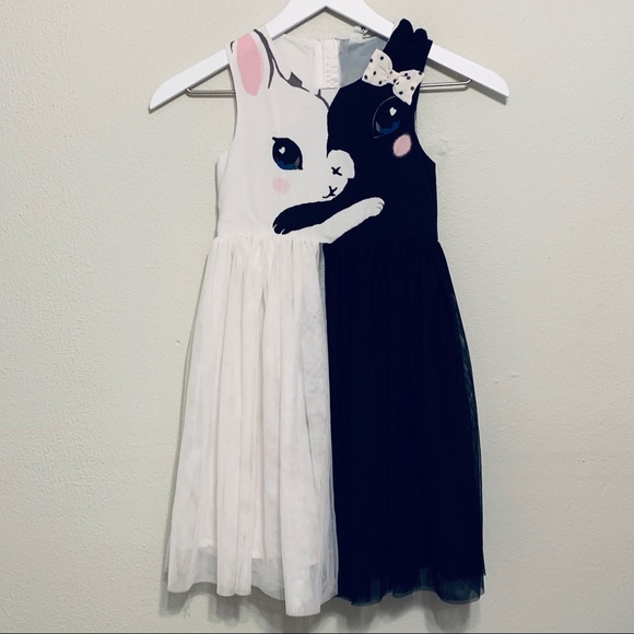 h and m black and white dress